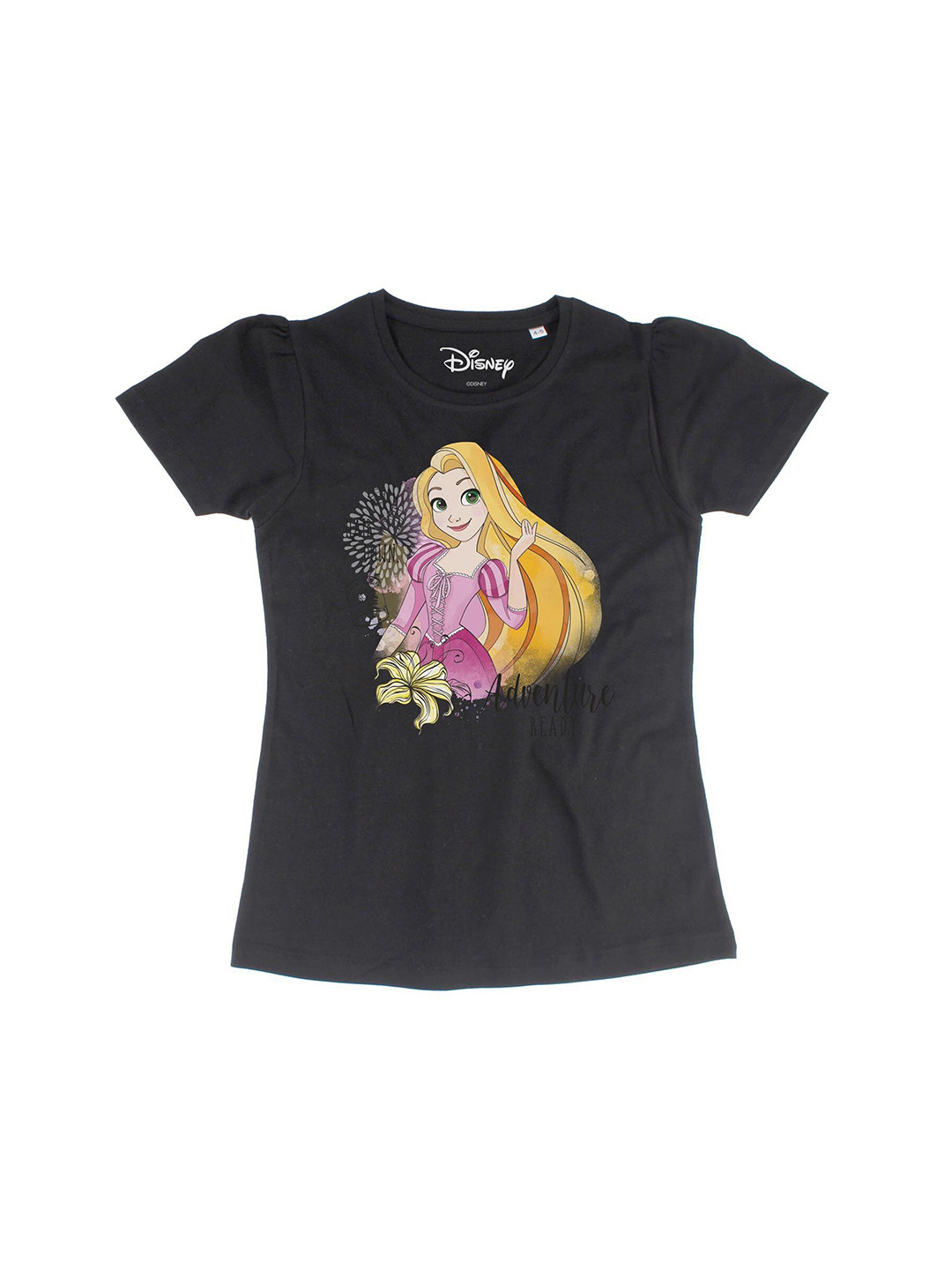 

Disney by Wear Your Mind Girls Black Disney Princess Printed Regular Top