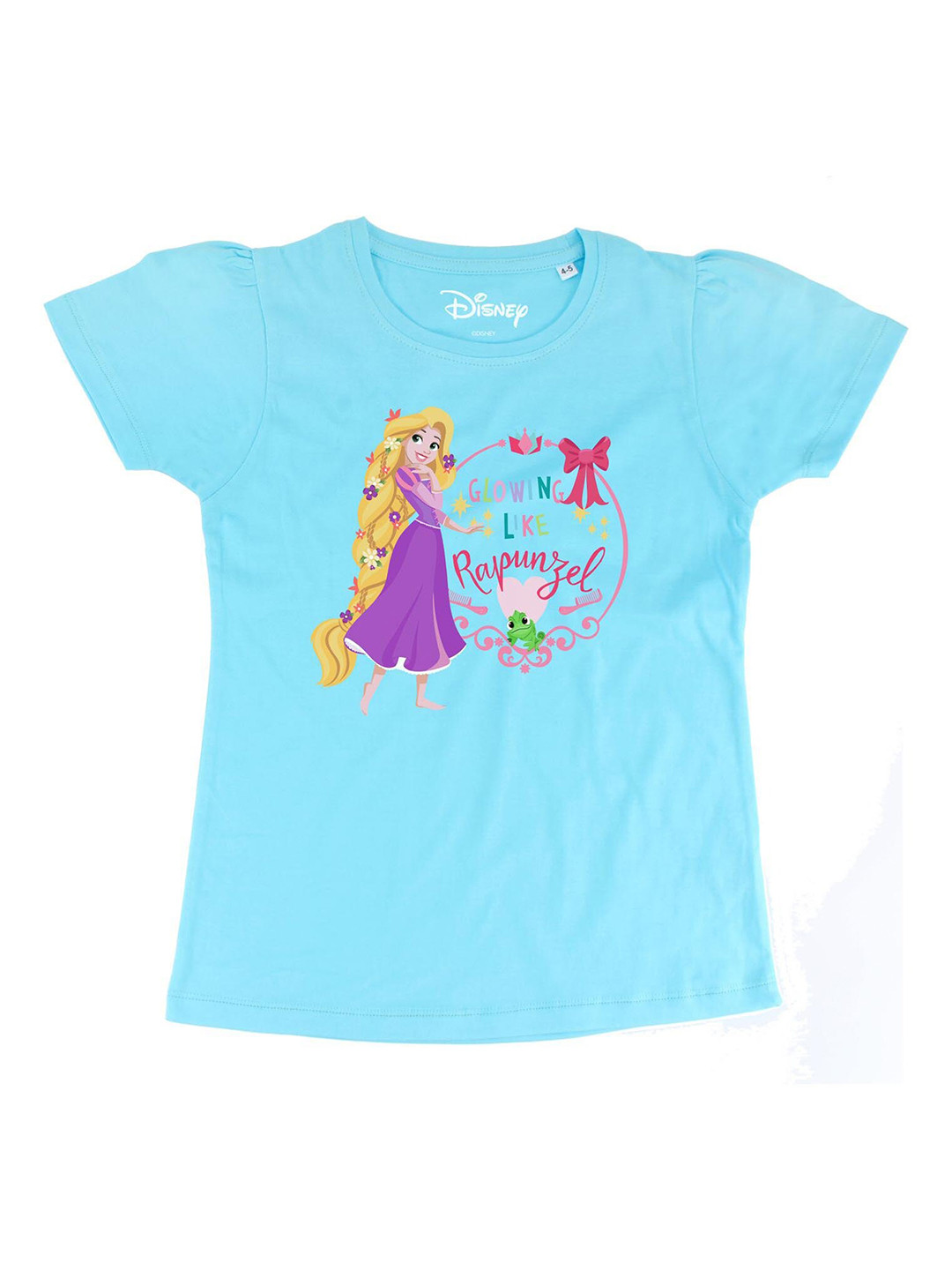 

Disney by Wear Your Mind Blue Rapunzel Printed Regular Top
