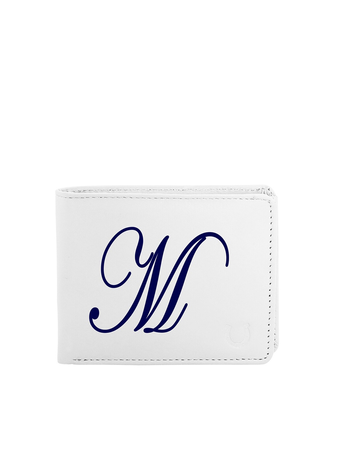 

Blacksmith Men White & Blue Typography Printed PU Two Fold Wallet with SD Card Holder