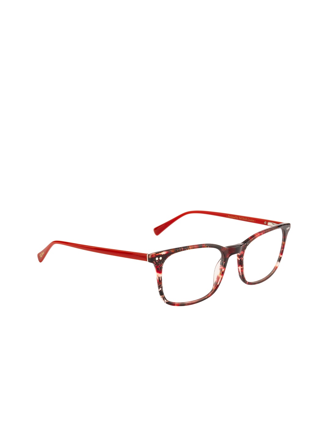 

Ted Smith Unisex Maroon & Black Full Rim Wayfarer Frames Eyeglasses