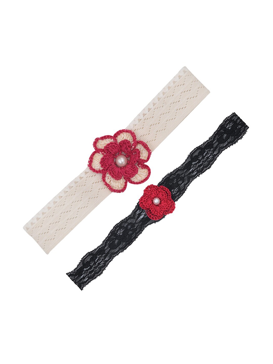 

FUNKRAFTS Girls Set of 2 Crochet Hairbands, Black