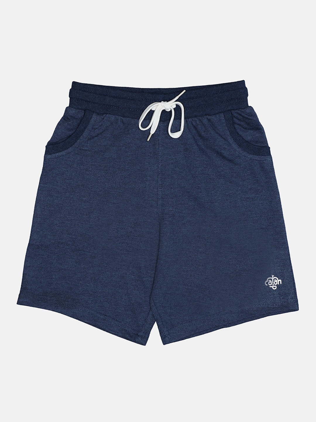 CHIMPRALA Boys Blue Solid Mid-Rise Regular Shorts
