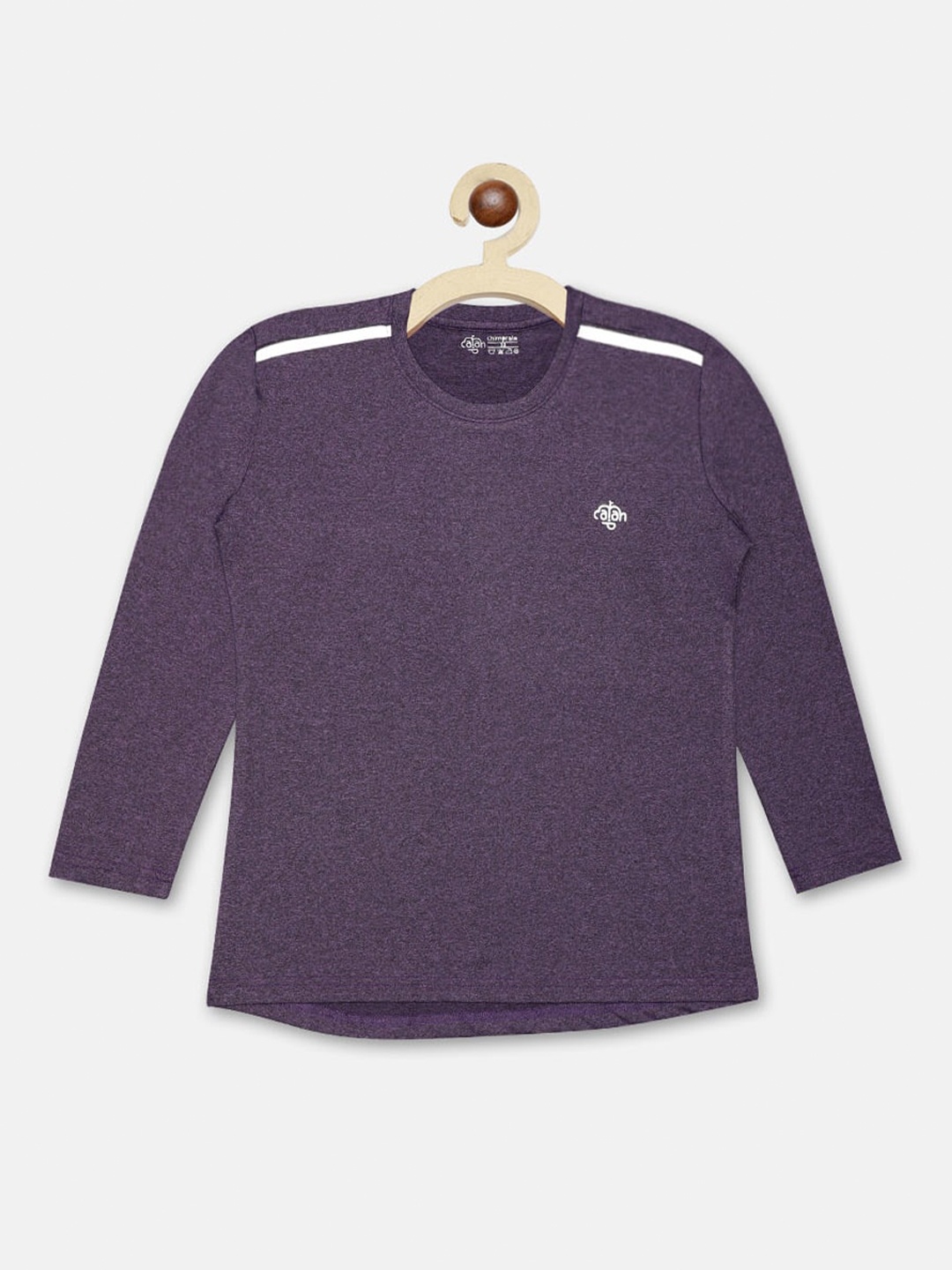 

CHIMPRALA Boys Purple Long Sleeve Sports T-shirt