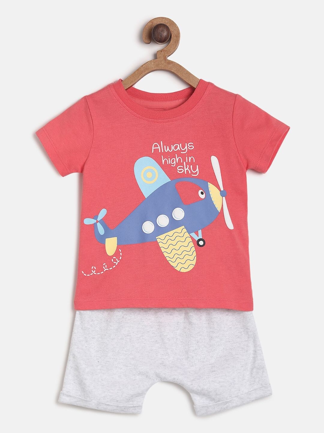 

MINI KLUB Boys Multicoloured Printed T-shirt with Shorts, Multi