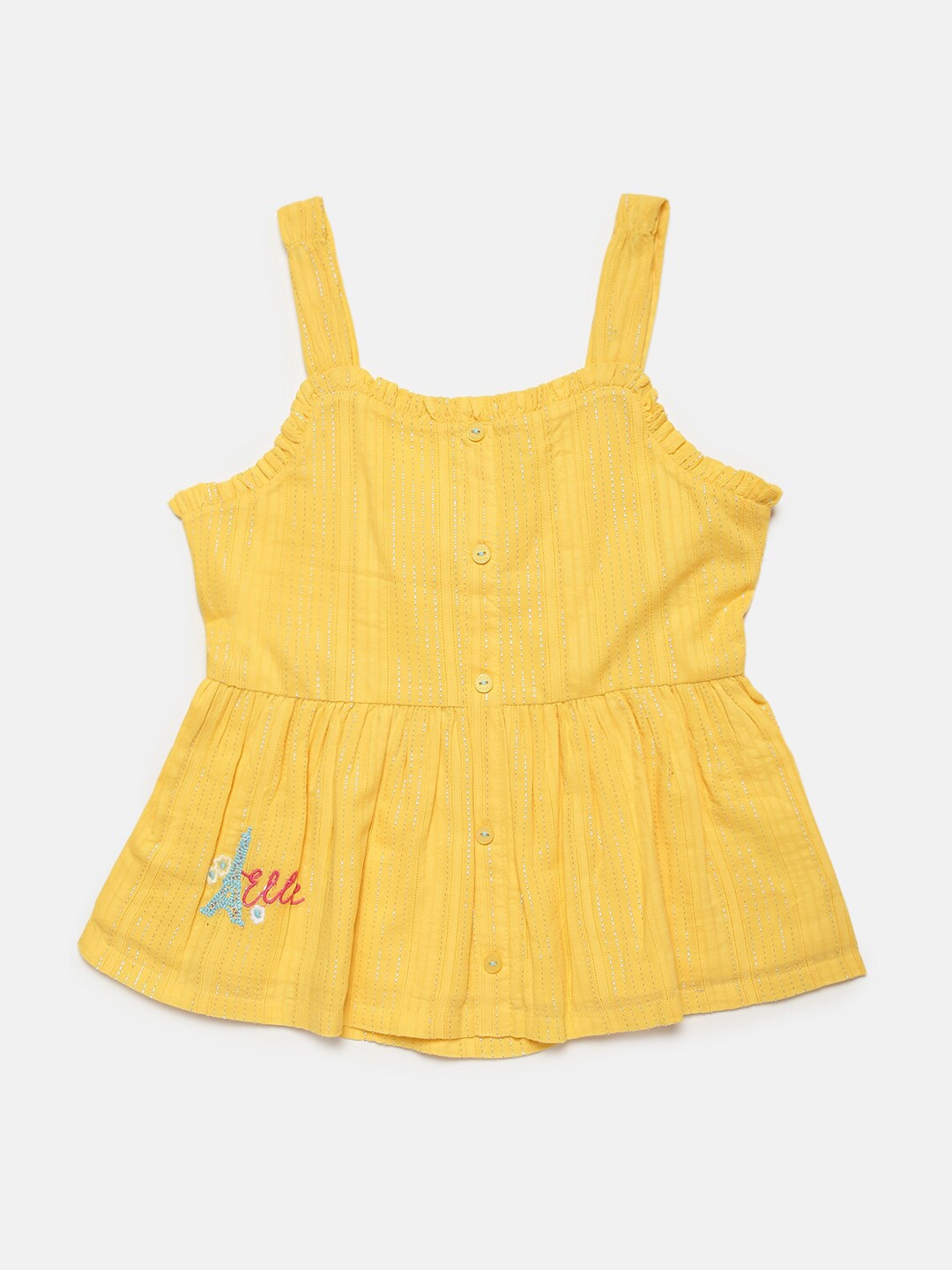 

ELLE Yellow Peplum Top