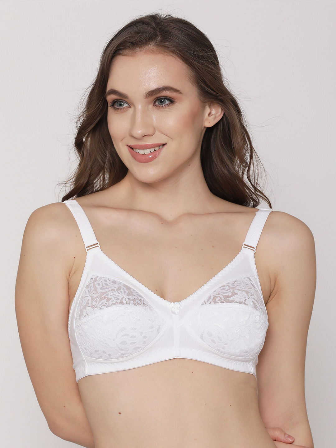 

Kalyani White Push-Up Bra Full Coverage 5011