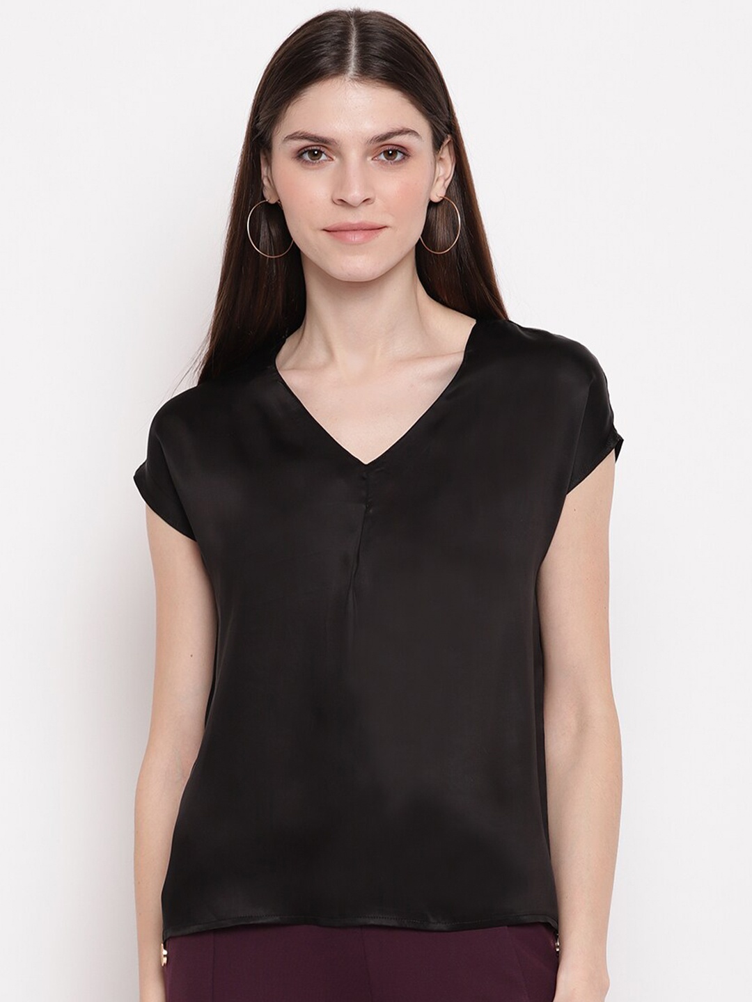

sandy AND ritz Black Extended Sleeves Regular Top