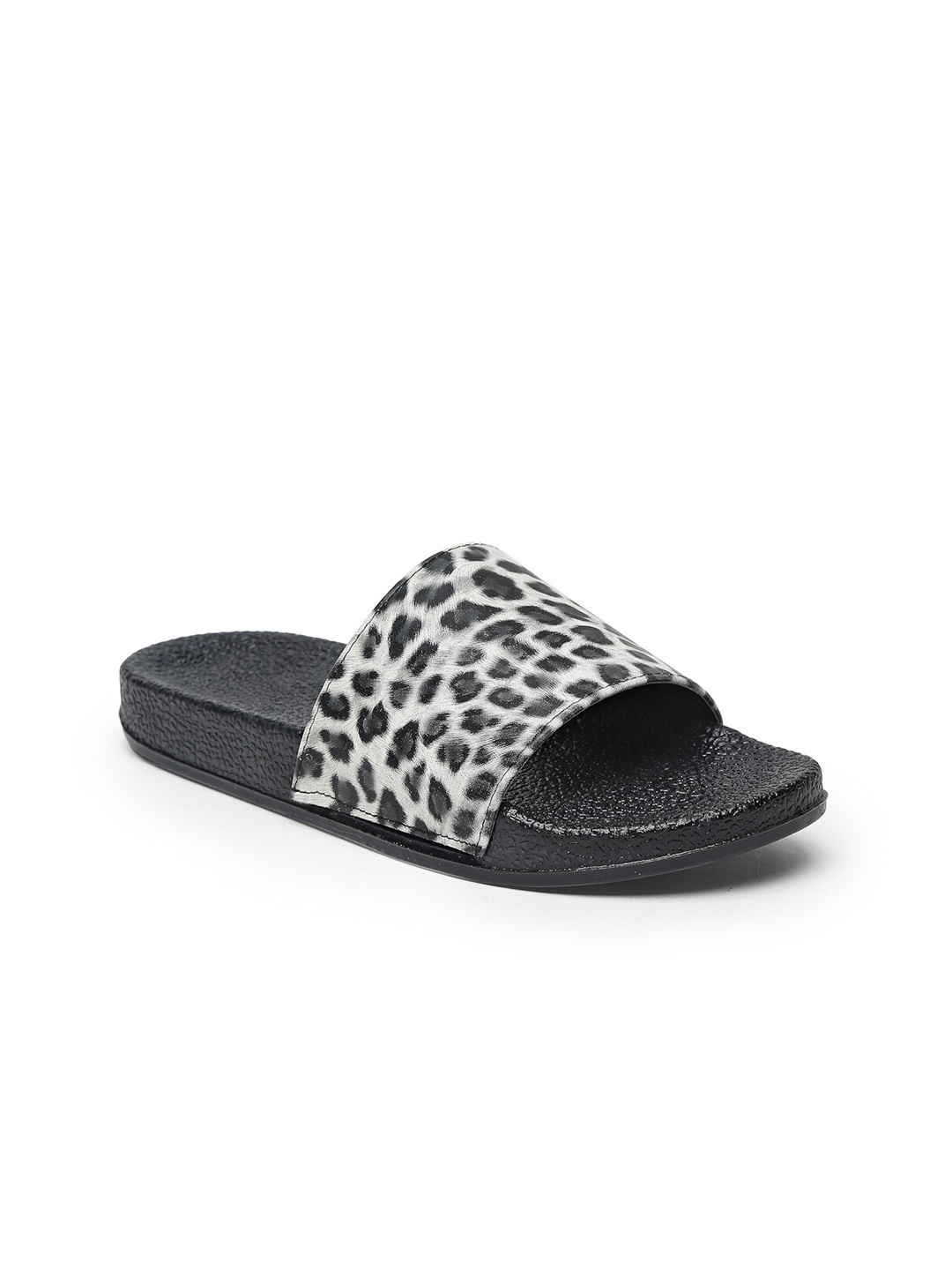 

Misto Women Black & White Printed Sliders
