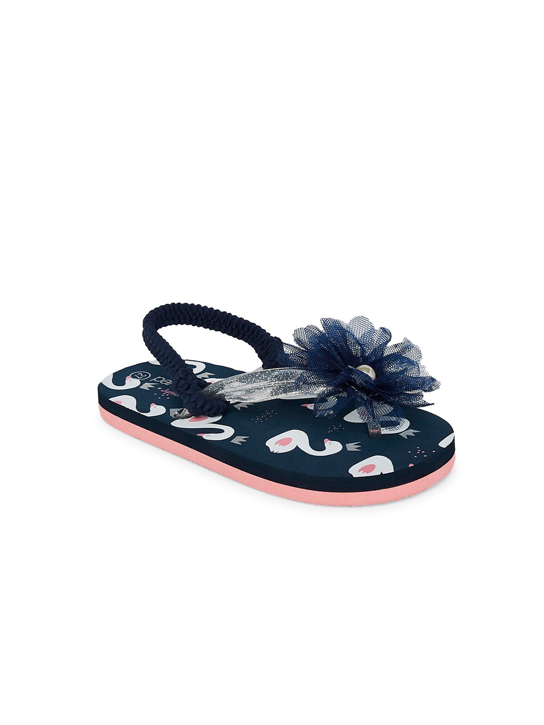 

Pantaloons Junior Girls Navy Blue & White Printed Thong Flip-Flops