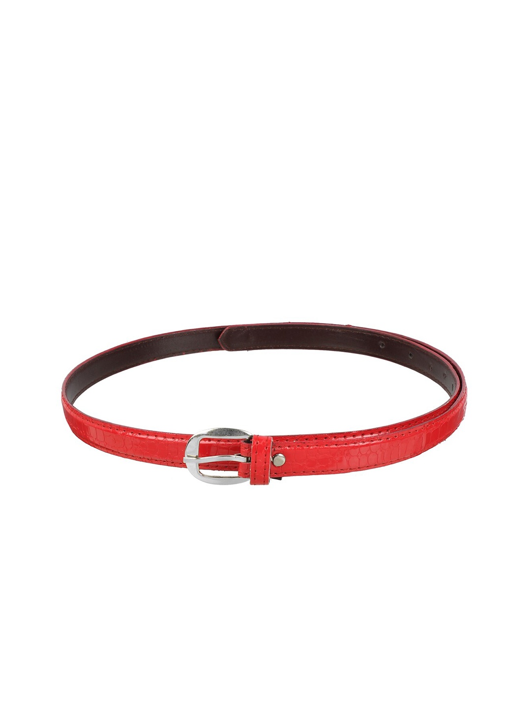 

Swiss Design Women Red Textured Belt
