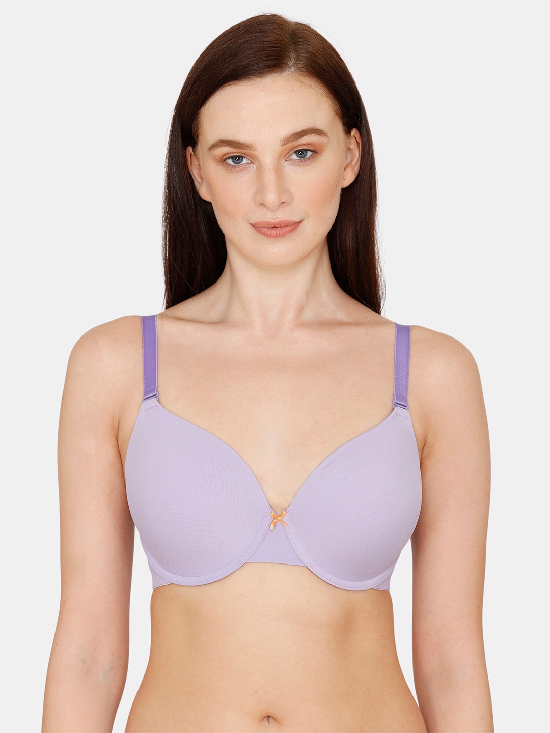 

Zivame Purple Bra Half Coverage Underwired Lightly Padded T-shirt ZI10T1FASHEPURP