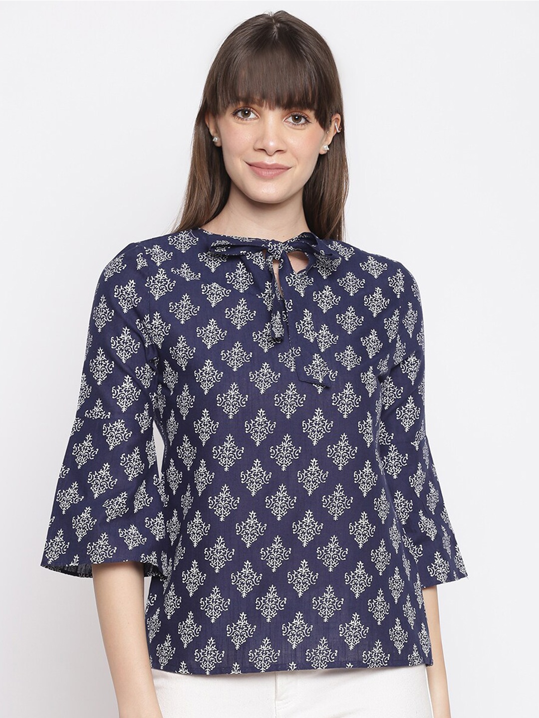 

sandy AND ritz Blue Bell Sleeve Regular Top