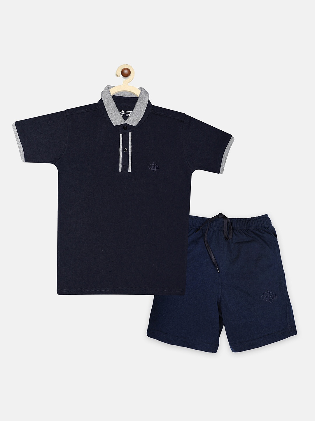 

CHIMPRALA Boys Navy Blue T-shirt with Shorts