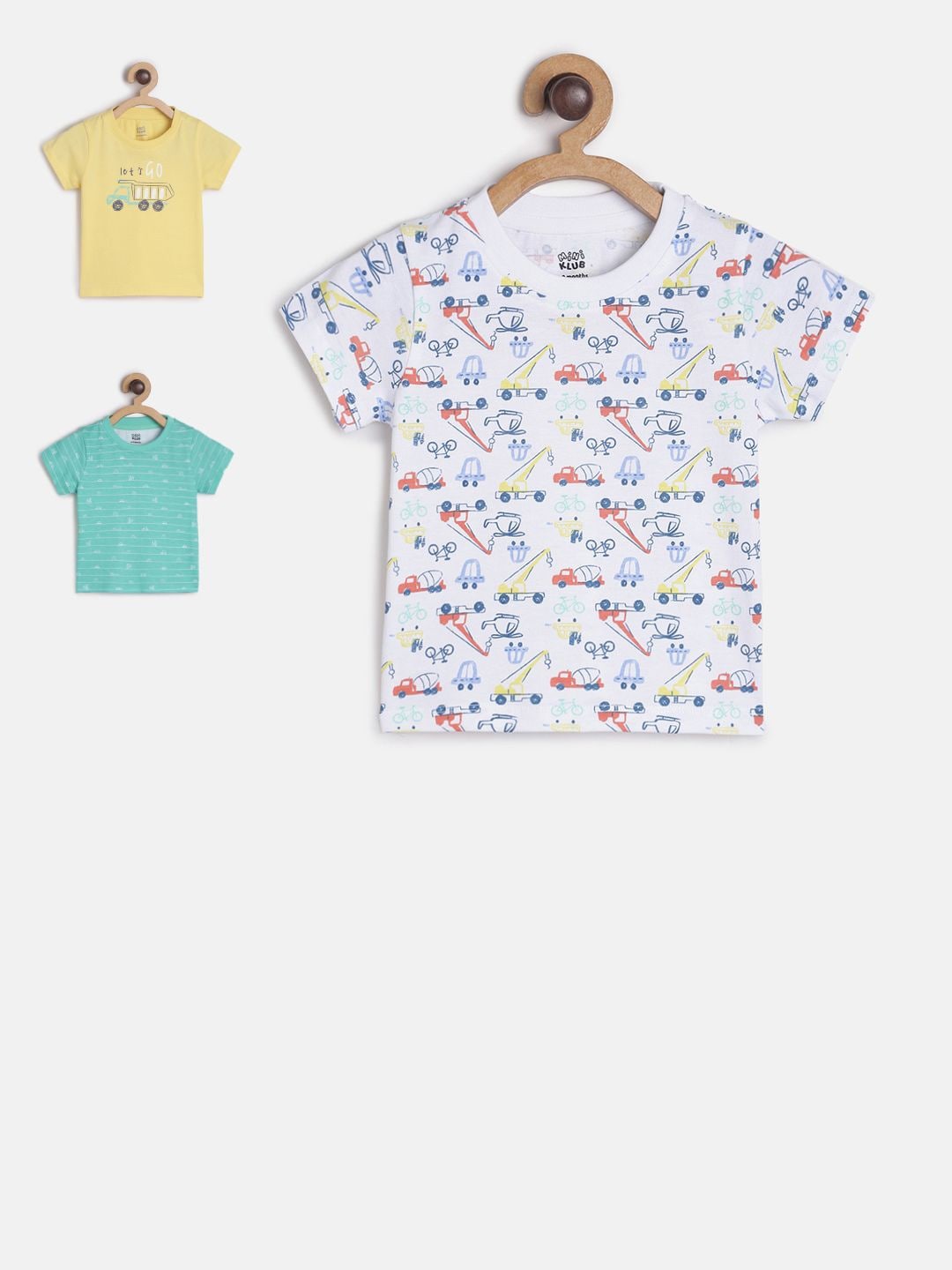 

MINI KLUB Boys Pack of 3 Printed T-shirt, Multi