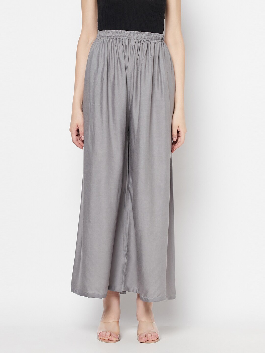 

Purple State Women Grey Palazzos