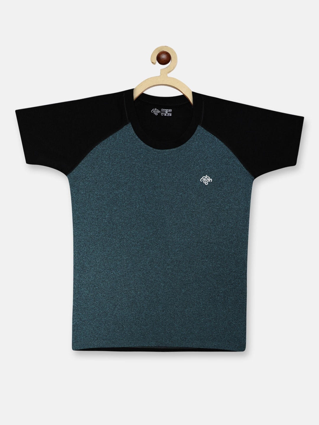 CHIMPRALA Boys Green Printed Drop-Shoulder Sleeves T-shirt