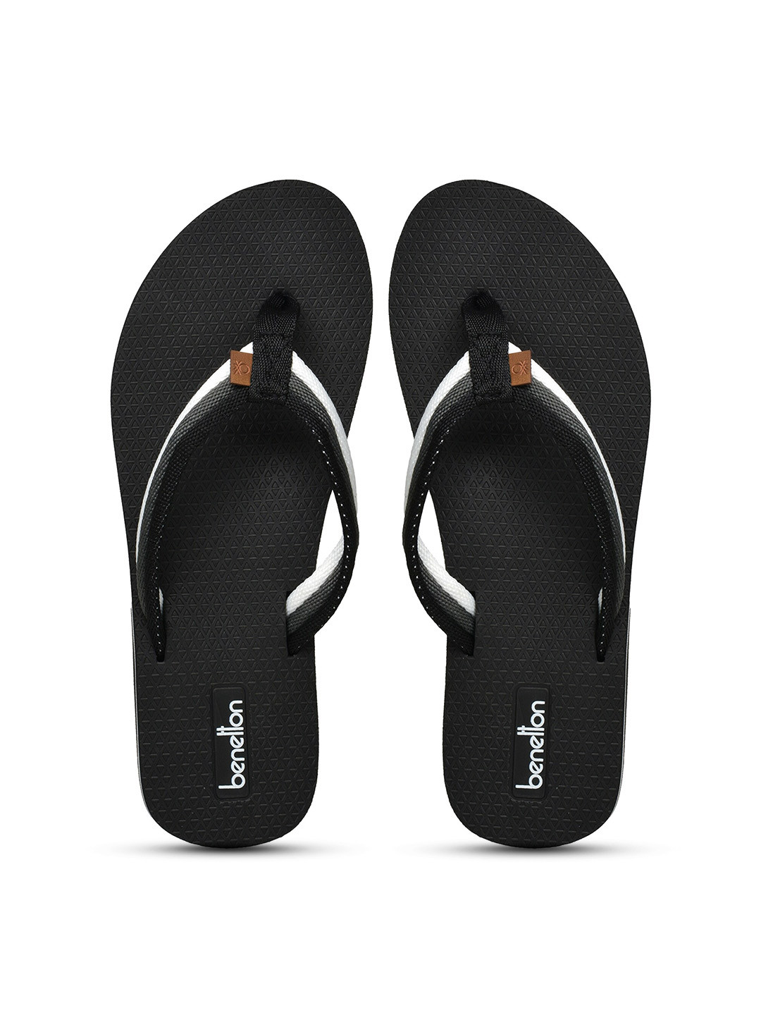 

United Colors of Benetton Women Black & White Thong Flip-Flops