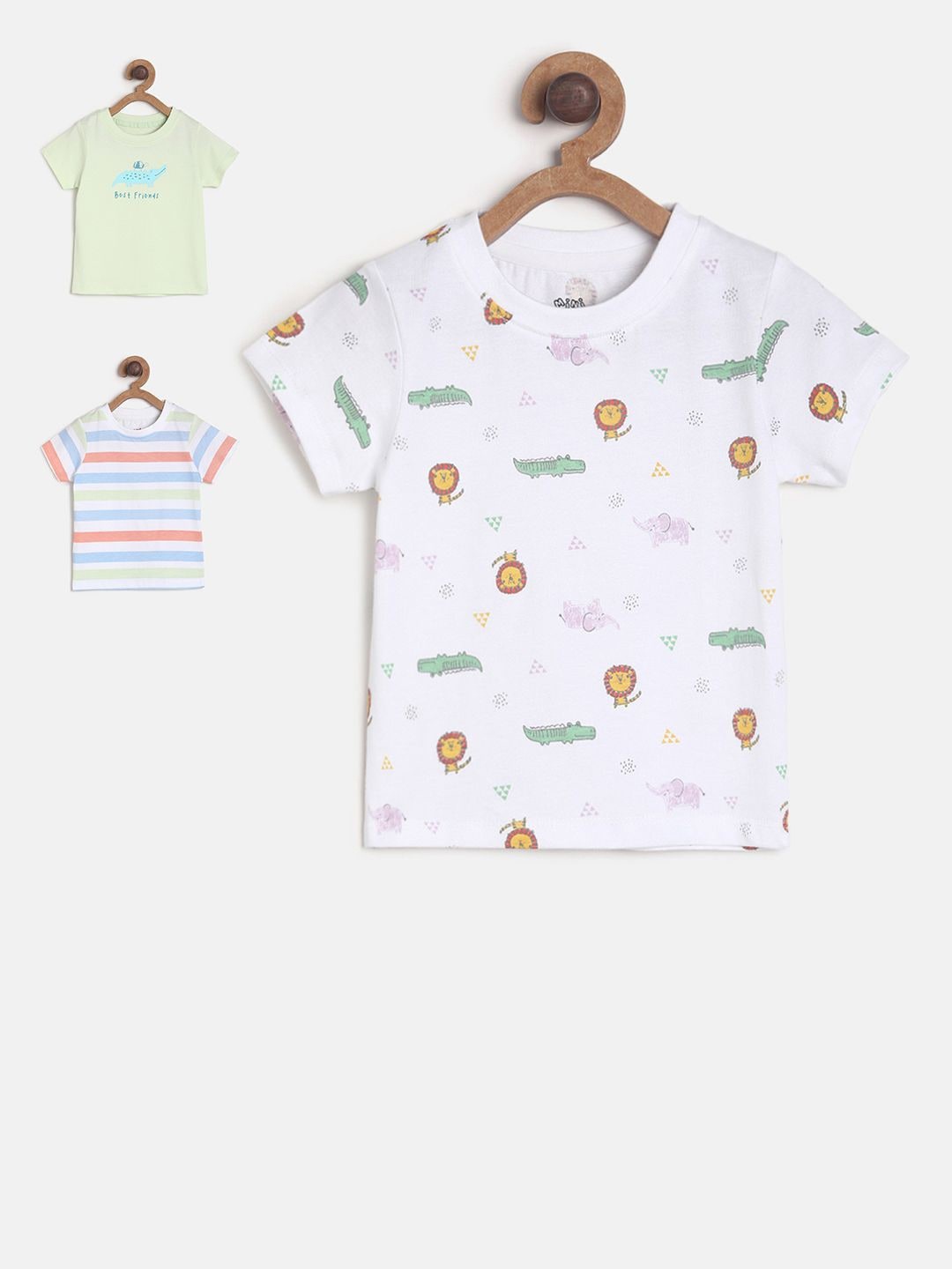 

MINI KLUB Boys Multicoloured Pack of 3 Printed T-shirt, Multi