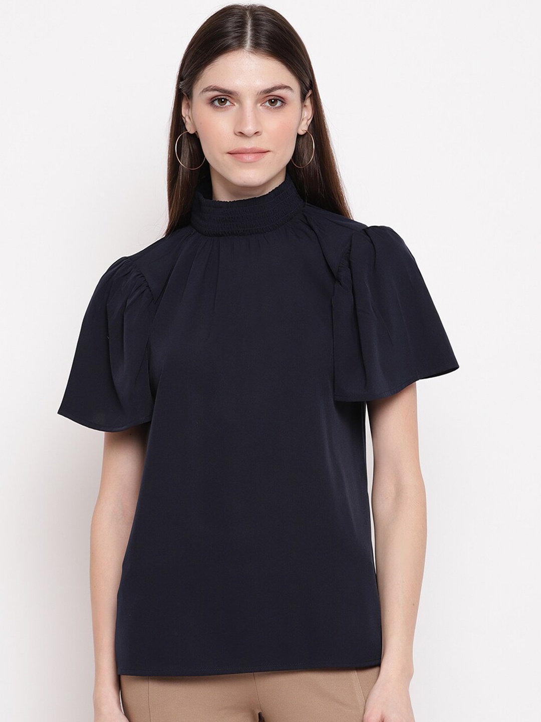 

sandy AND ritz Blue Flared Sleeve Regular Top