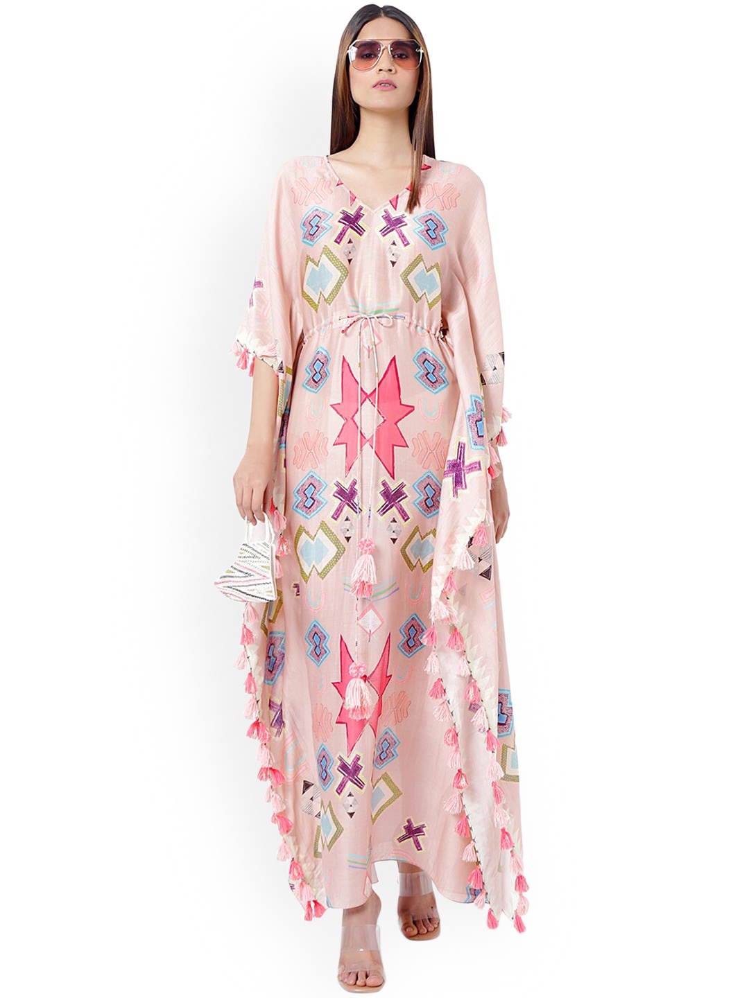 

PS PRET BY PAYAL SINGHAL Pink Kaftan Maxi Dress
