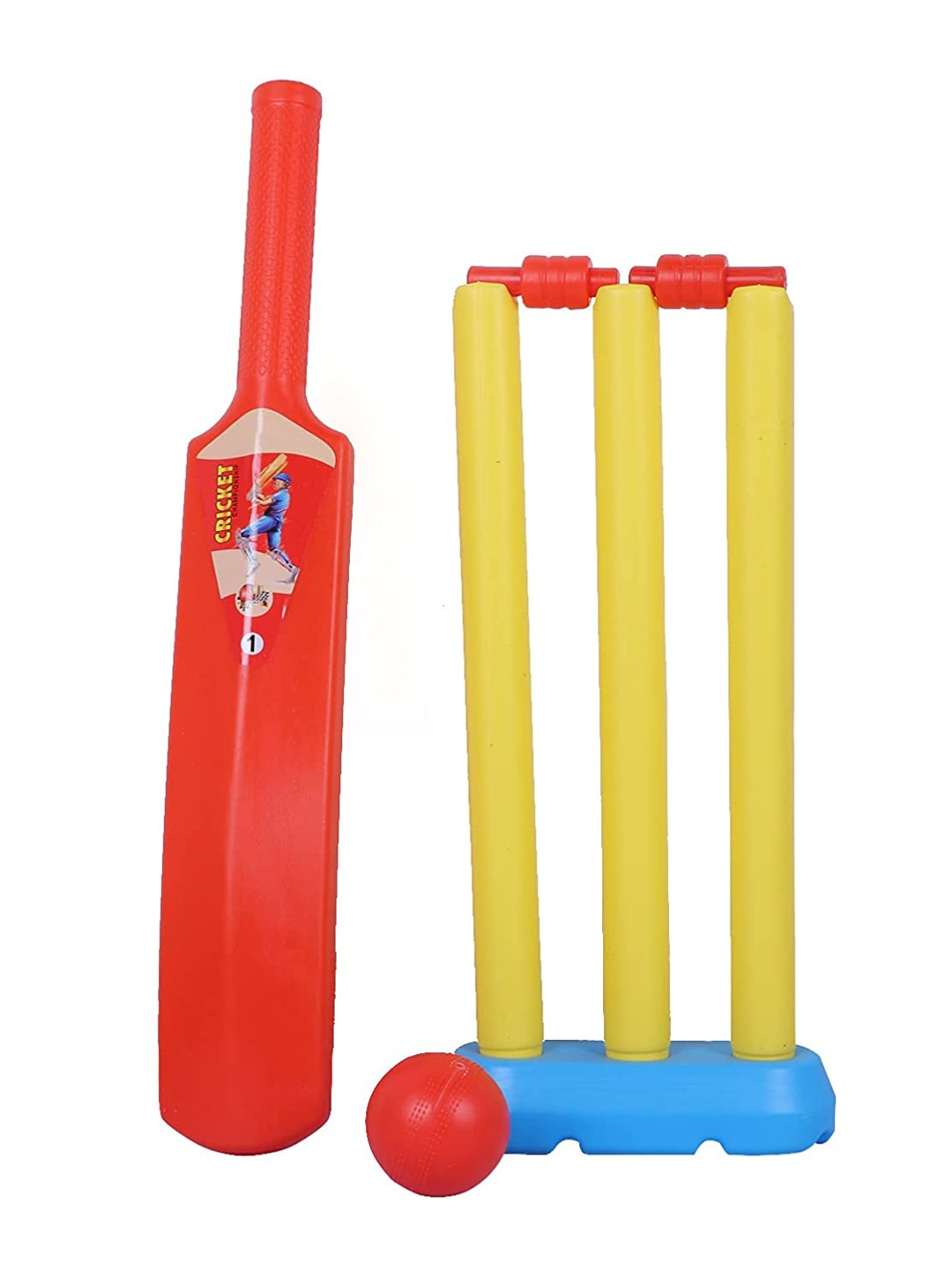 

SWADESI STUFF Adult Kids Red & Yellow Cricket Kit Activity Toy