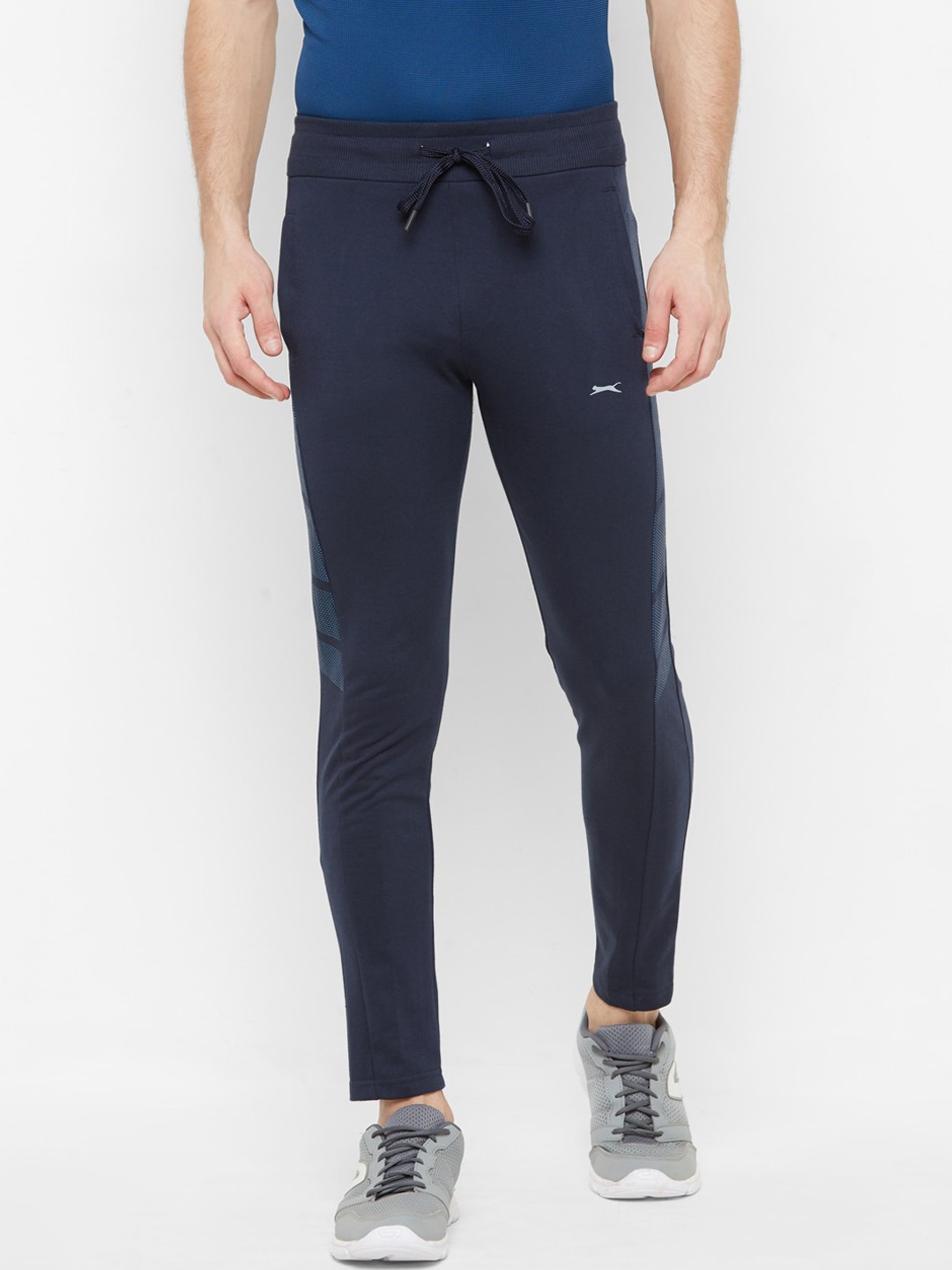 

Black Panther Men Navy Blue Solid Slim-Fit Acti Fit Track Pant
