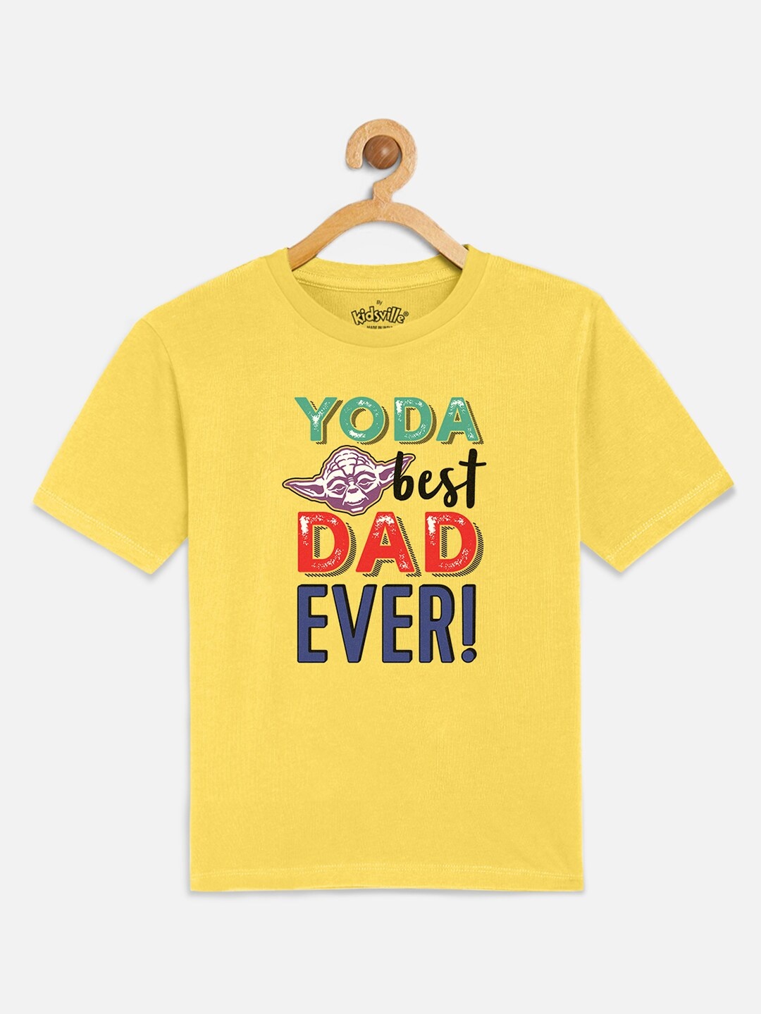 

Kids Ville Boys Yellow Star Wars Printed Cotton Pure Cotton T-shirt