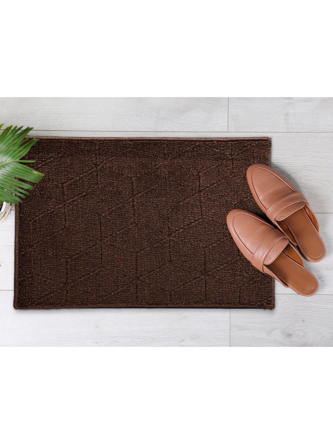 

Saral Home Brown Solid Anti-Skid Cotton Doormat