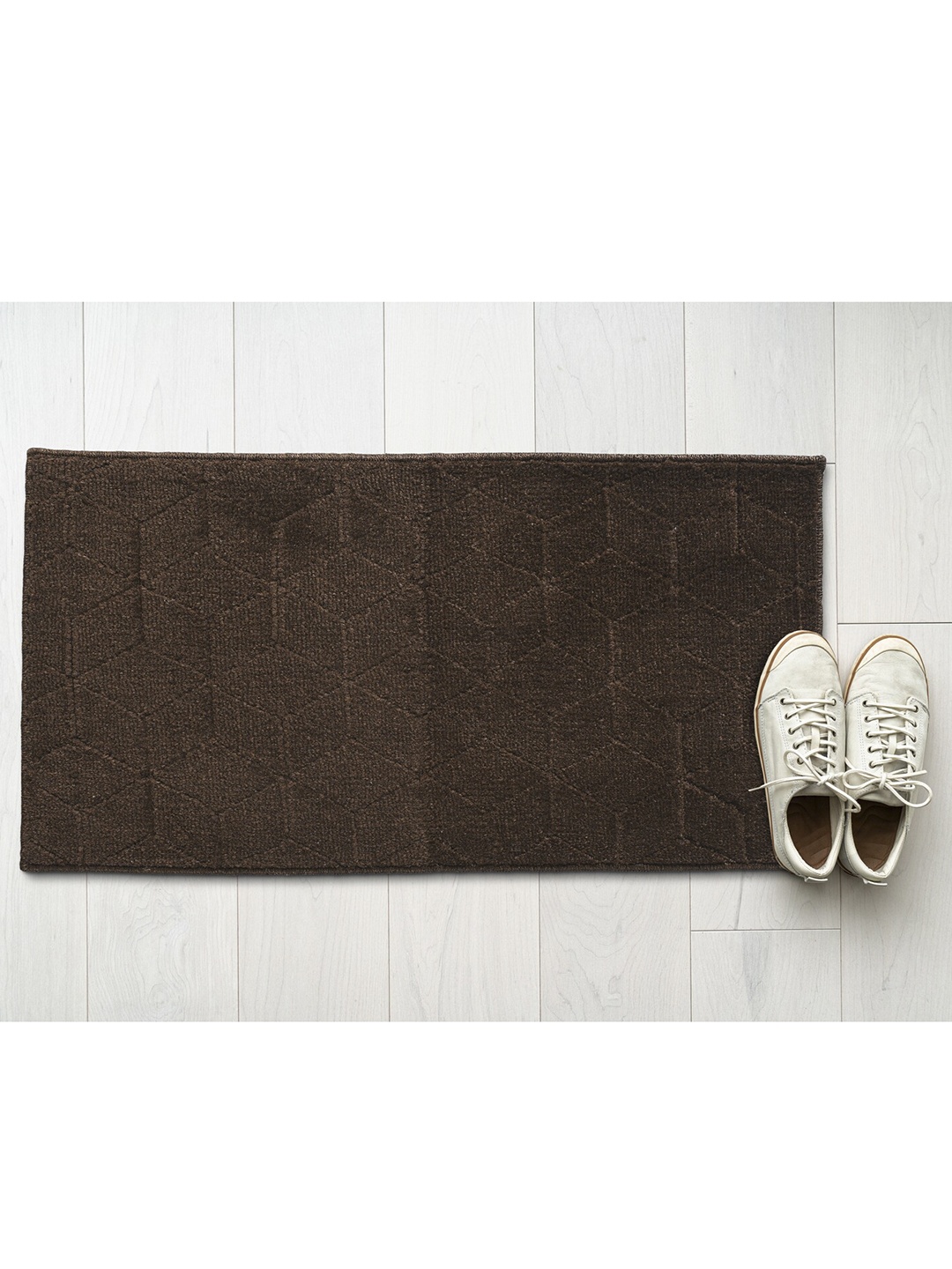 Saral Home Brown Solid Anti-Skid Cotton Doormat