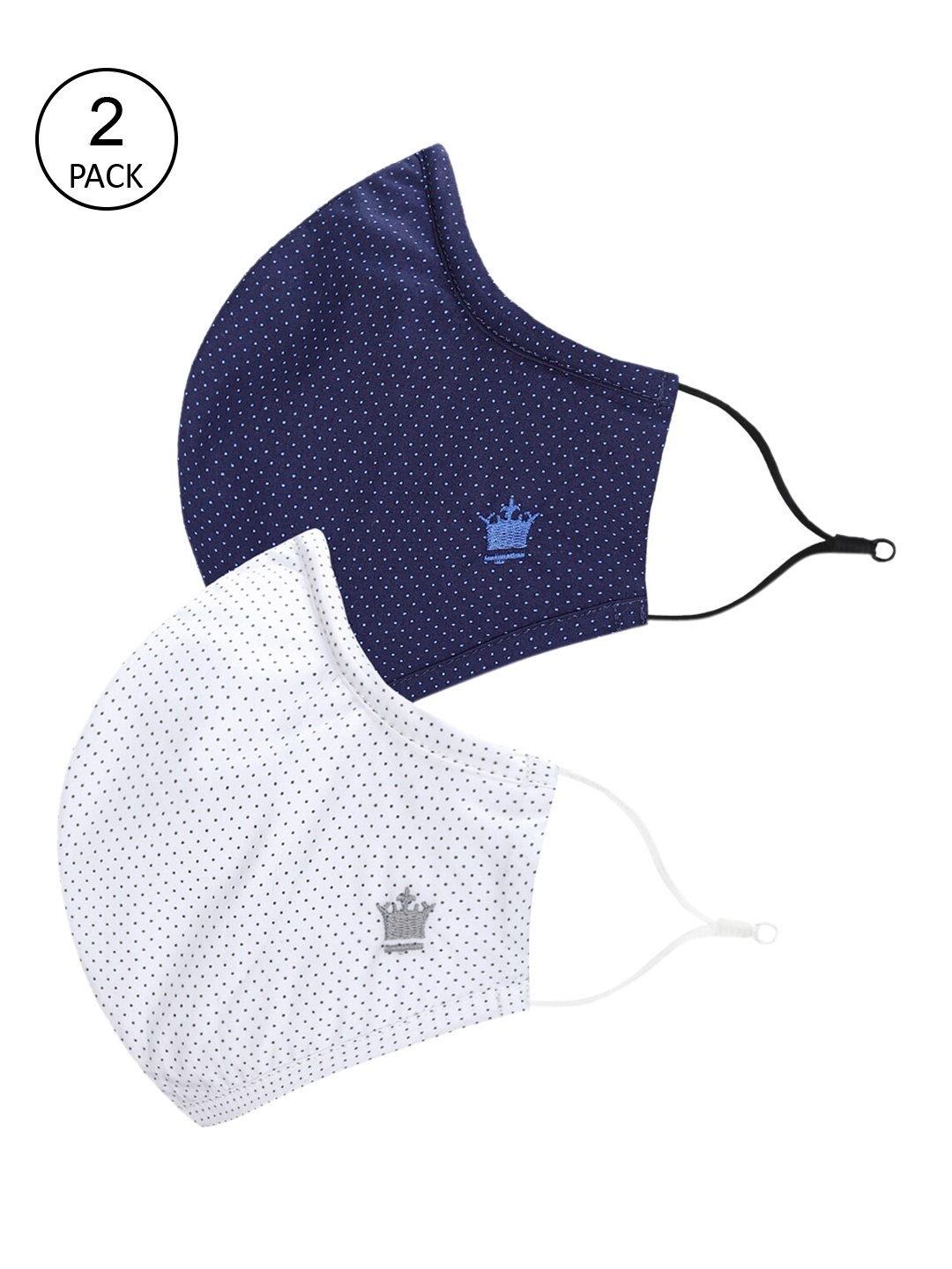 

Louis Philippe Men Pack Of 2 Assorted 5-Ply Reusable Cotton Protective Outdoor Masks