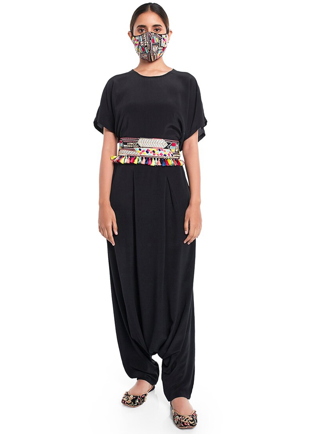 PS PRET BY PAYAL SINGHAL Women Black & Blue Top with Dhoti Pants