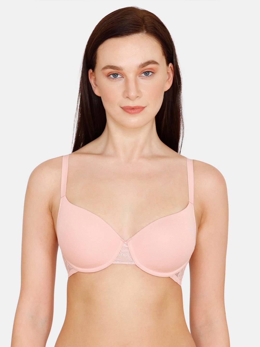 

Zivame Pink Full Coverage Underwired Lightly Padded T-shirt Bra ZI1101COREBPINK-Pink