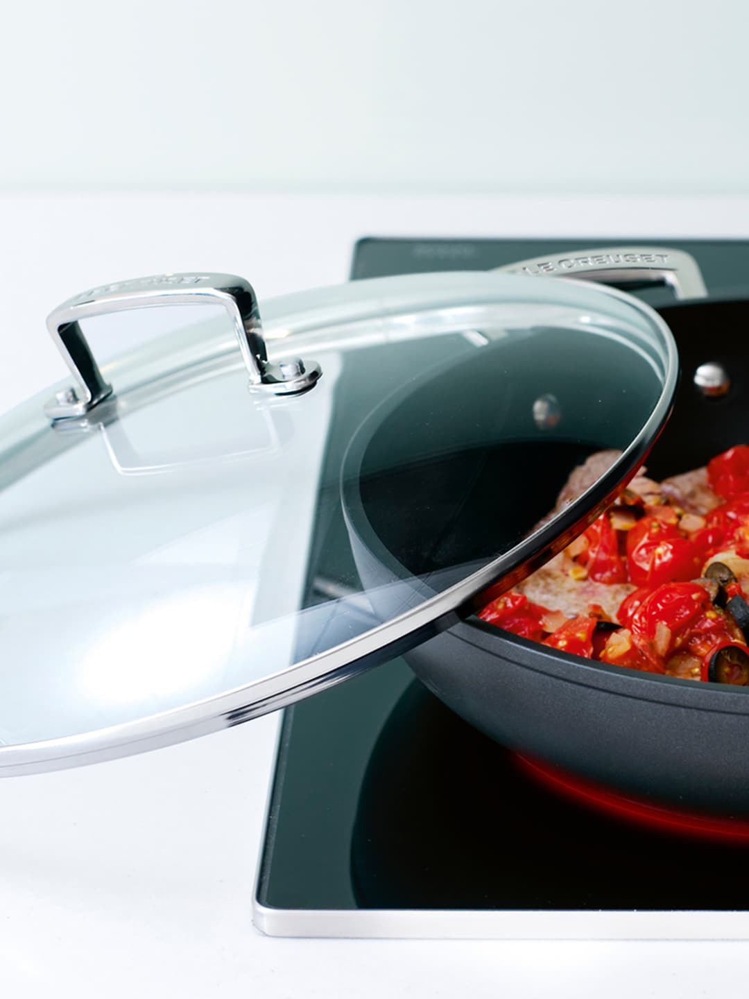 

LE CREUSET Transparent & Silver-Toned Glass Lid