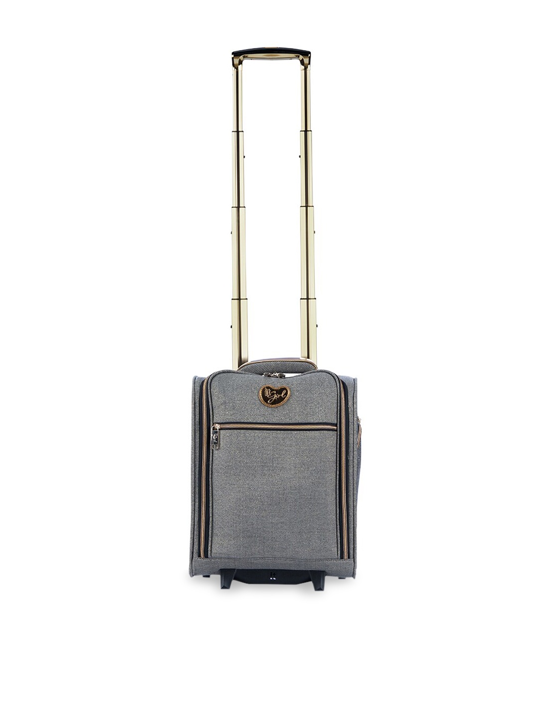 

IT luggage Grey Solid Soft-Sided Glisten Cabin Trolley Bag