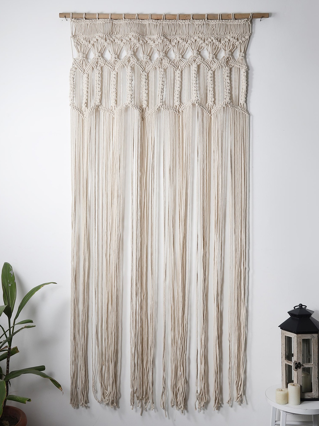 

The Decor Mart Off White Cotton Cord Macrame Curtains