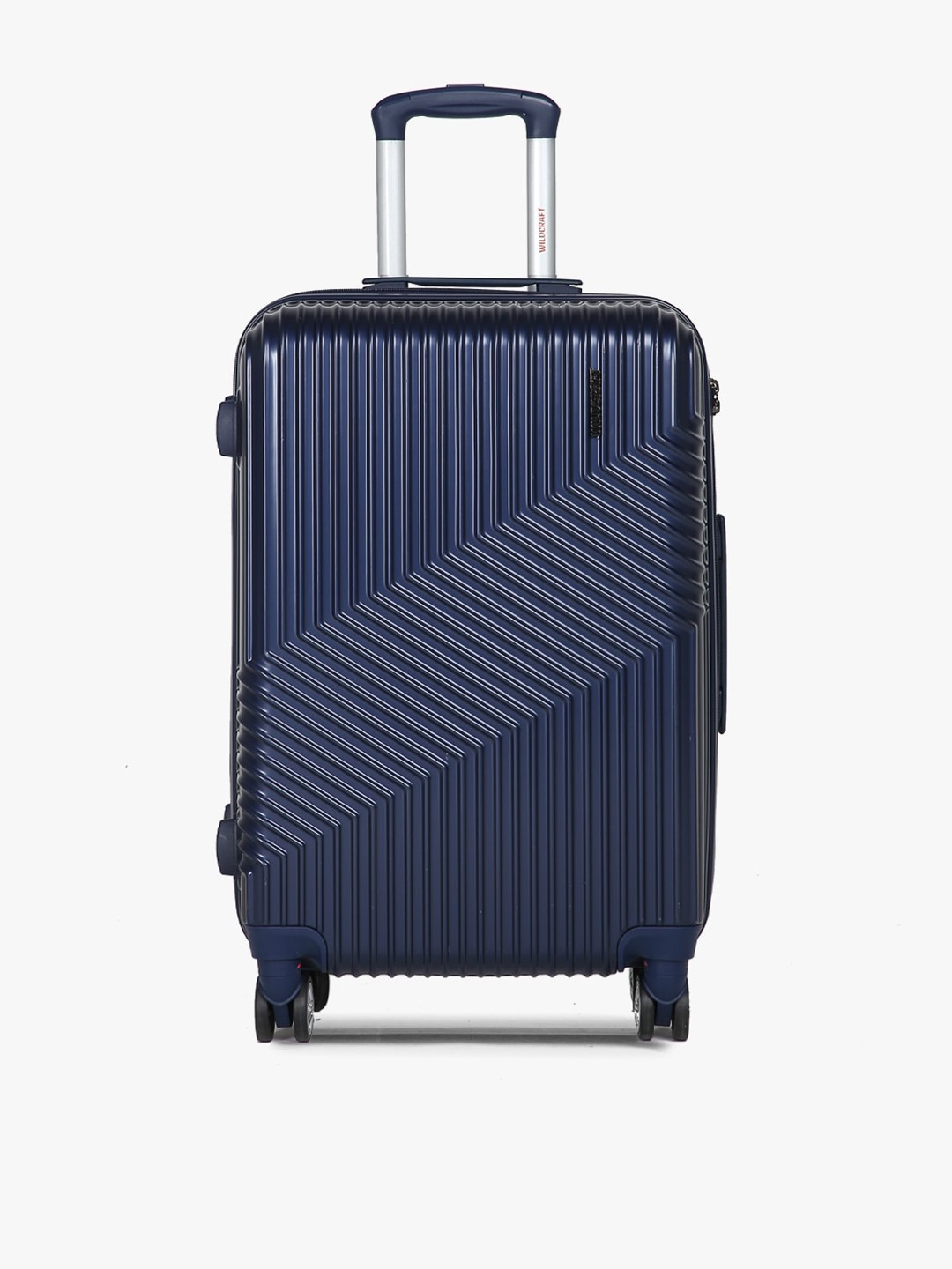 

Wildcraft Navy Blue Textured Hard-Sided Medium Leonis Trolley Suitcase