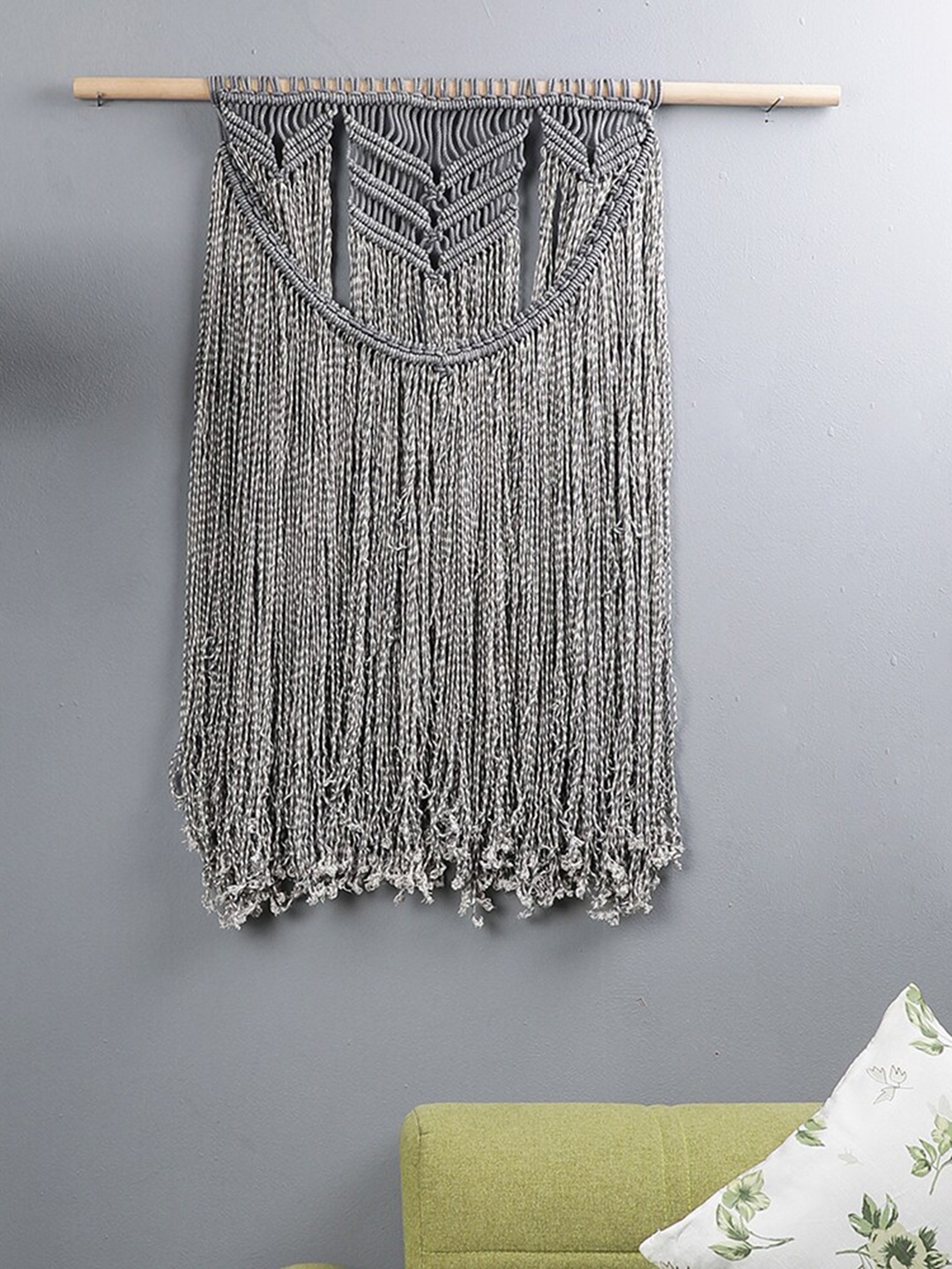 

The Decor Mart Grey Boho Handcrafted Macrame Wall Hanging