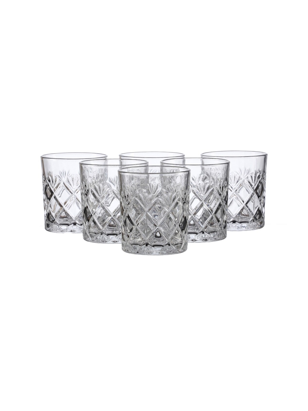 

ceradeco Set Of 6 Transparent Diamond Juice Glass 250 Ml