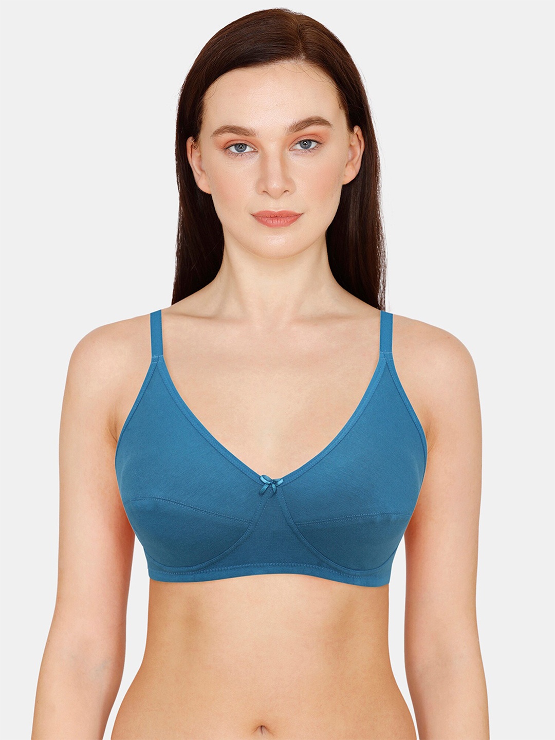 

Rosaline by Zivame Teal T-shirt Bra - Half Coverage