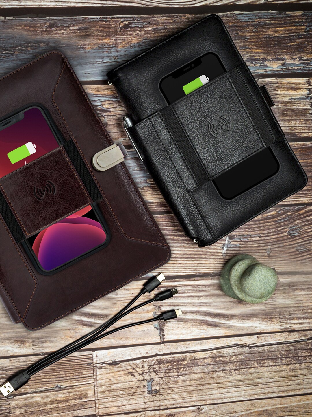 Pennline Black Textured Notebook