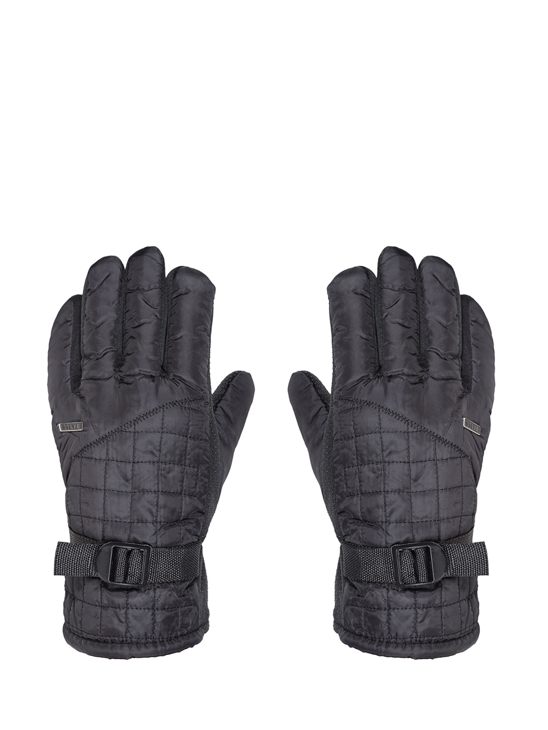 

FabSeasons Unisex Black Self-Design Winter Gloves
