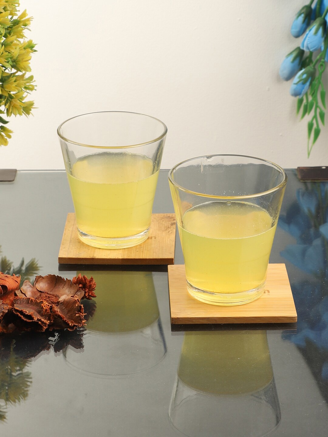 

ceradeco Set Of 6 Transparent Solid Water/Juice Glasses