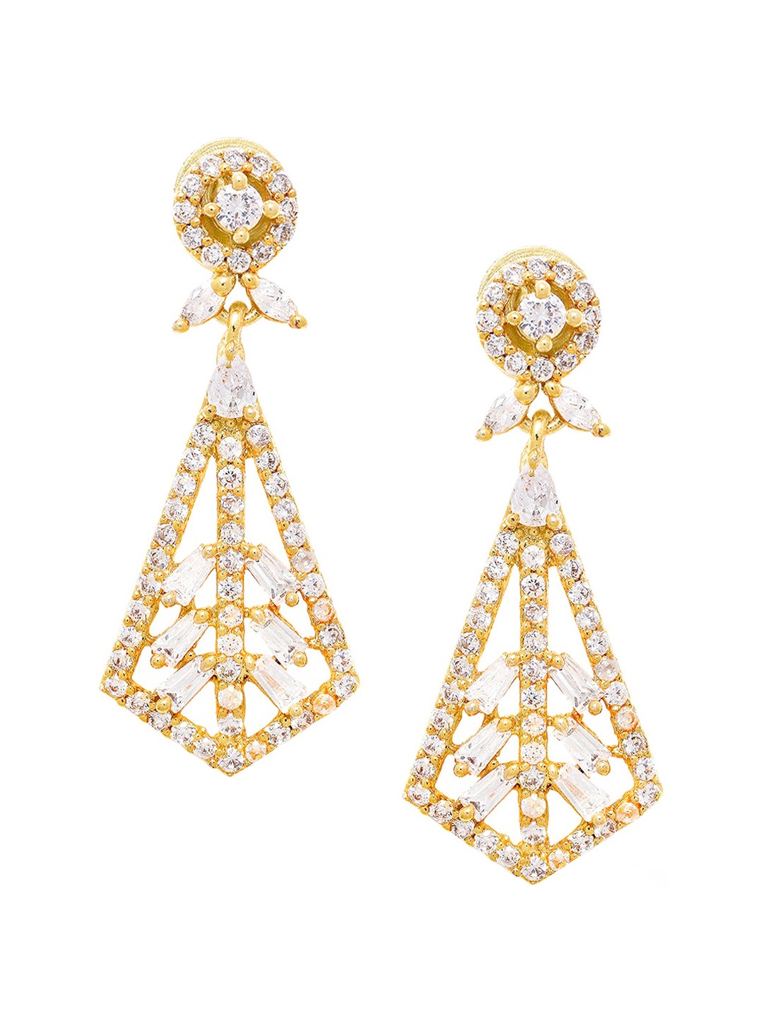 OOMPH Gold Contemporary Drop Earrings
