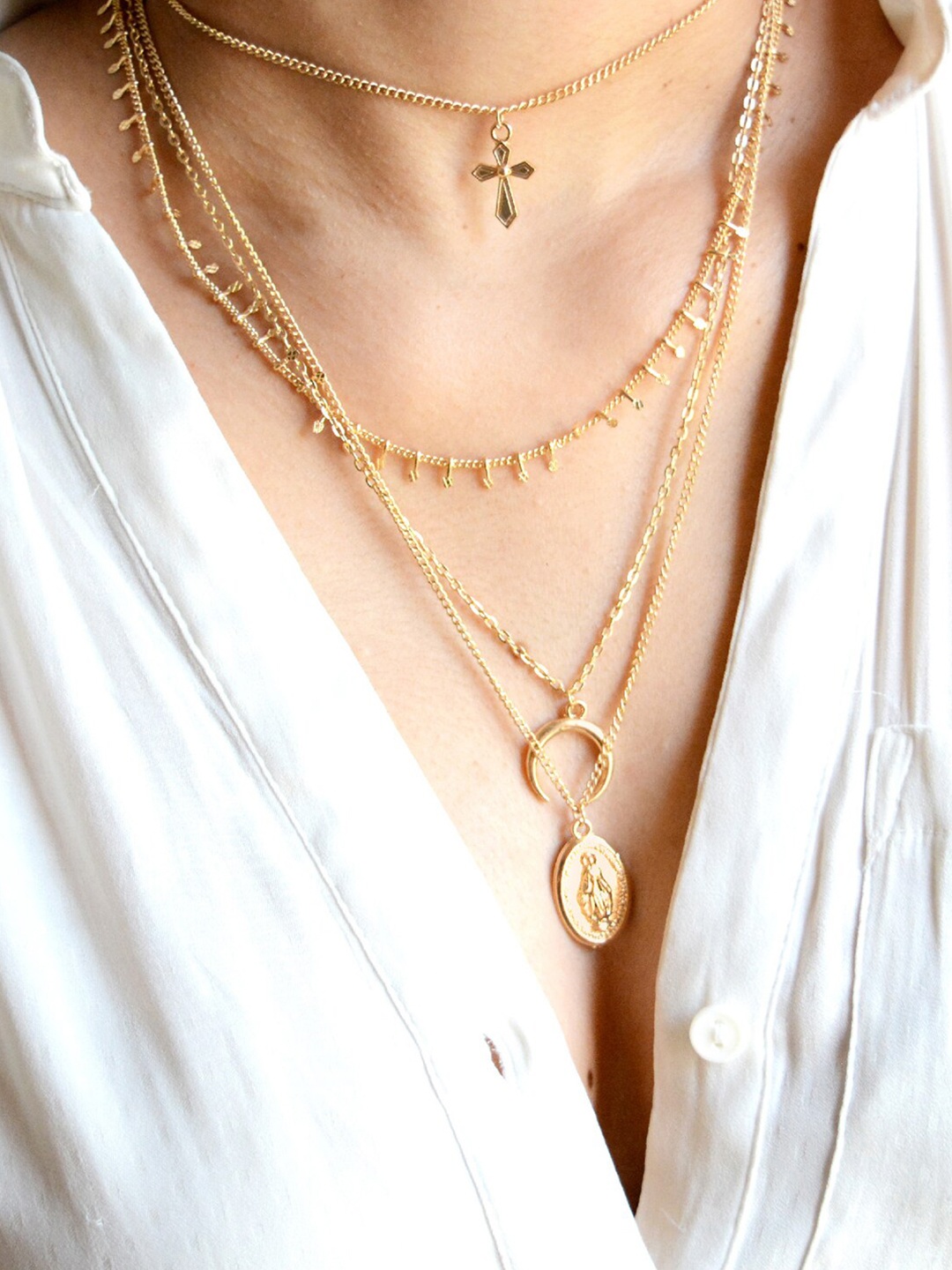 

JOKER & WITCH Gold-Toned Layered Chain