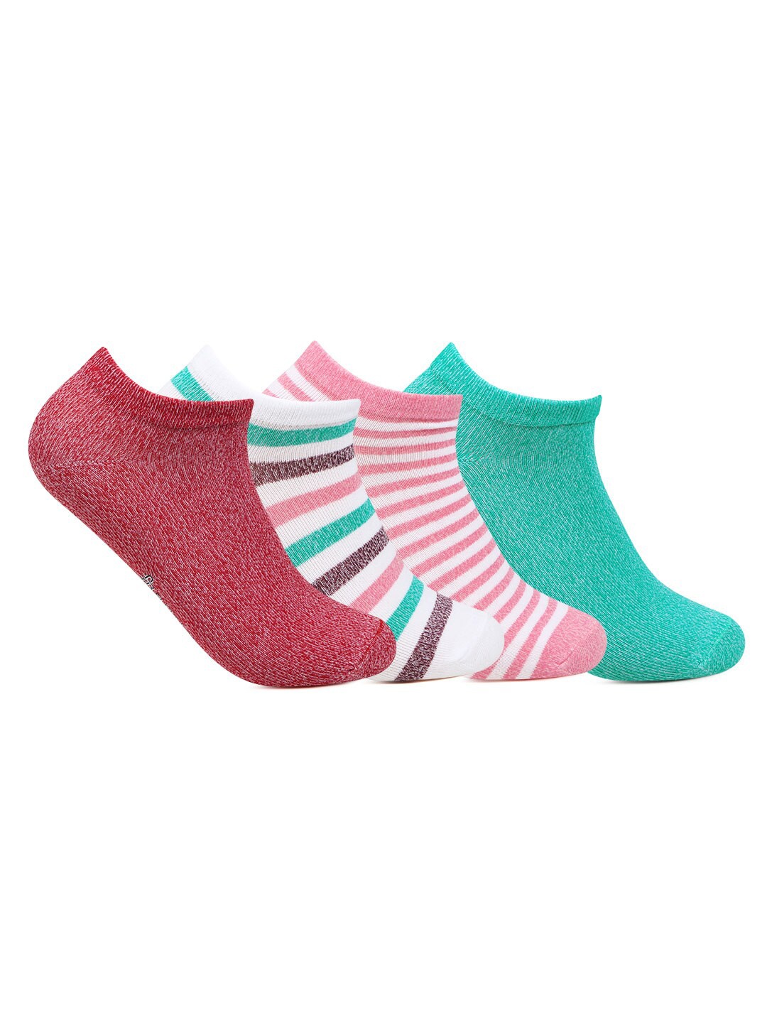 

Bonjour Women Pack Of 4 Assorted Ankle-Length Fancy Secret Socks