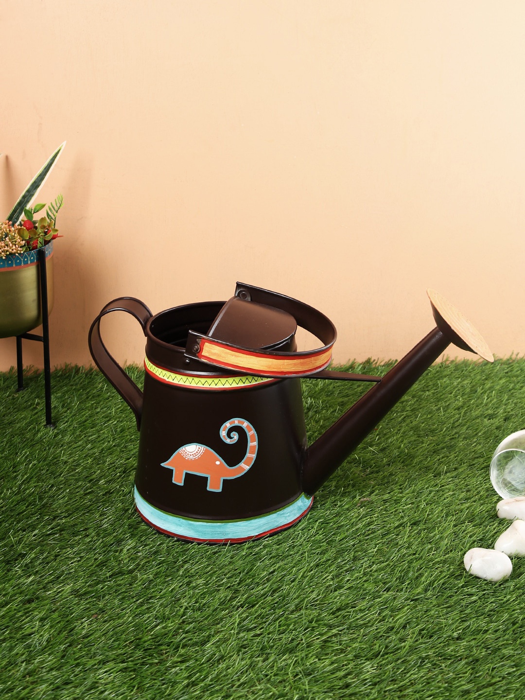 

Aapno Rajasthan Black & Blue Watercan Showpiece