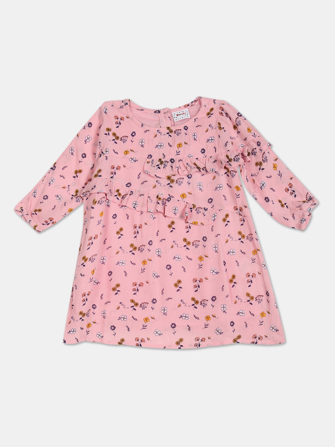 

Donuts Pink Floral A-Line Dress