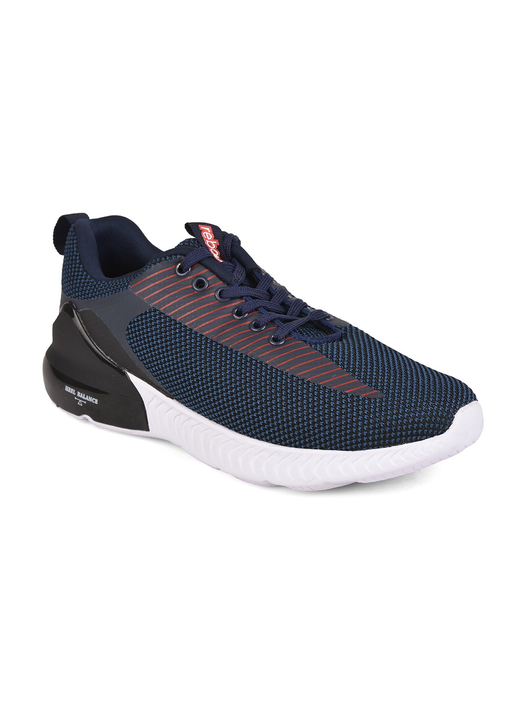 

Liberty Men Navy Blue & Red Mesh Running Non-Marking Shoes