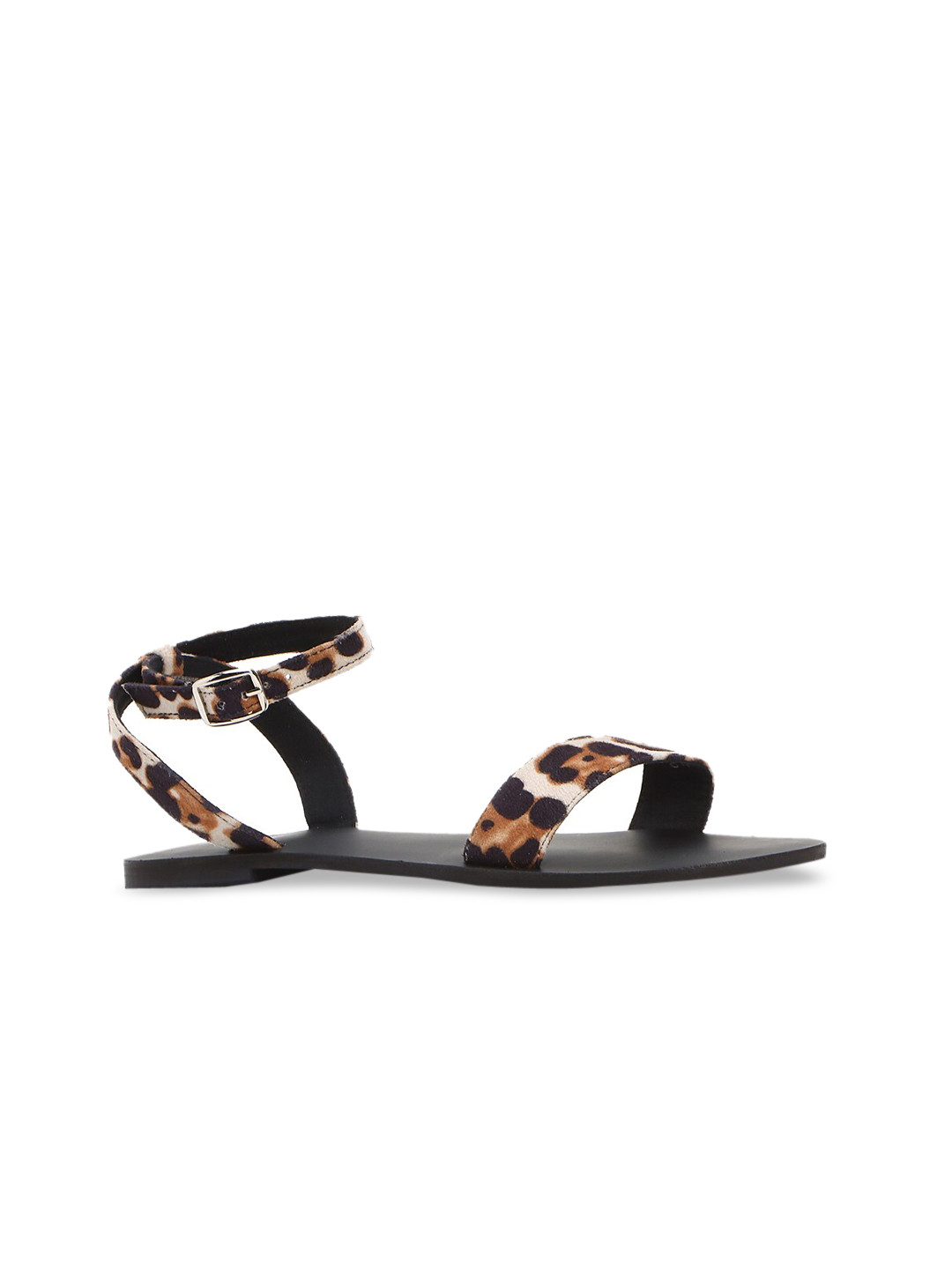

FOREVER 21 Women Off White Printed Open Toe Flats