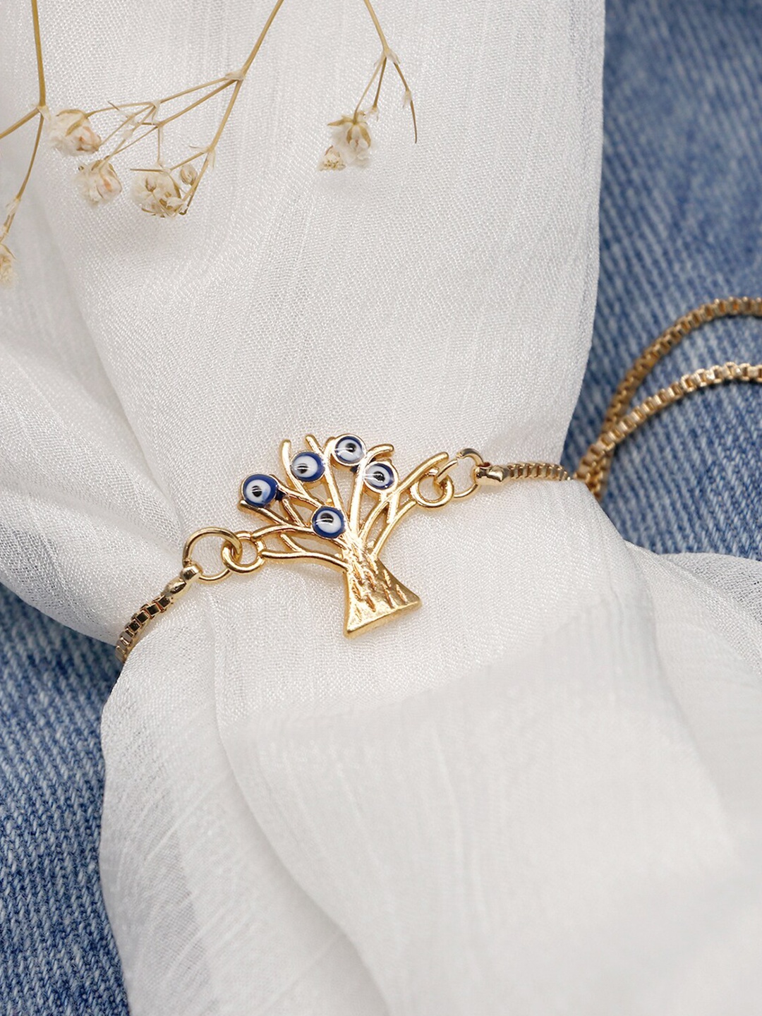 

JOKER & WITCH Women Gold-Toned & Blue Armlet Bracelet